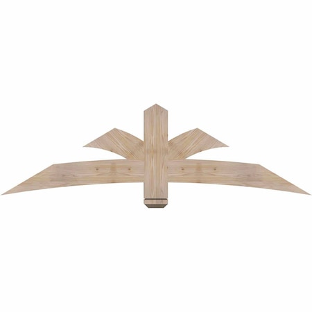 Ekena Millwork Davenport Smooth Timber Gable Bracket, Douglas Fir, 72"W x 21"H x 3 1/2"D x 5 1/2"F, 7/12 Pitch GBW072X21X0406DAV00SDF